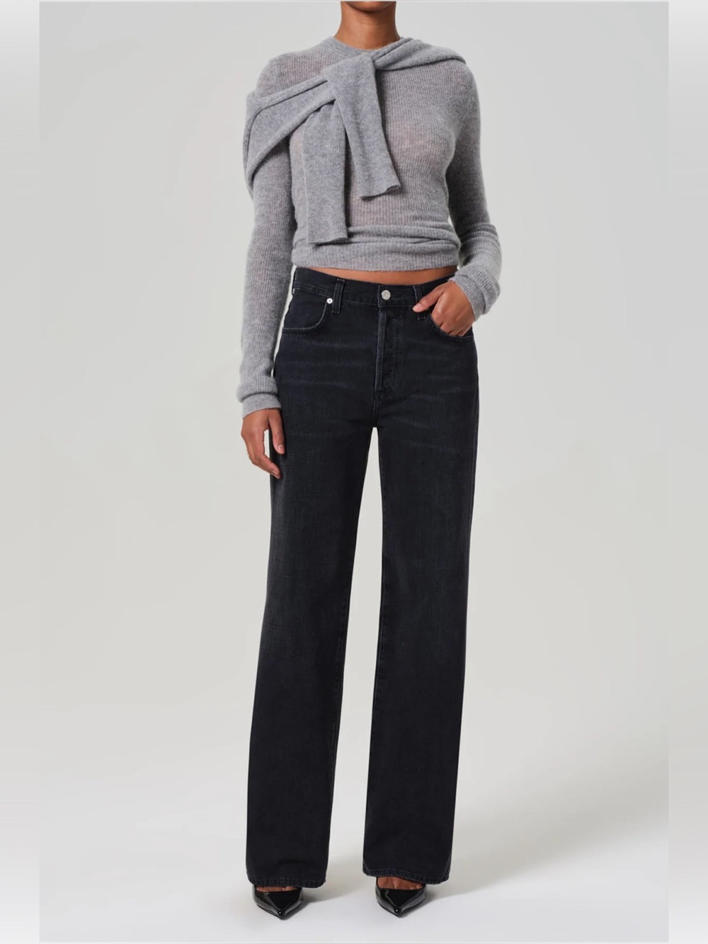 $358 CITIZENS OF HUMANITY ANNINA HIGH RISE WIDE JEANS